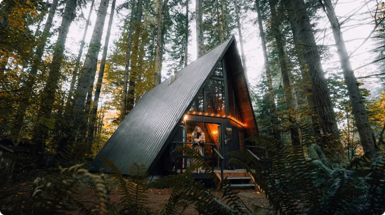 Cozy A Frame Cabin In The Woods