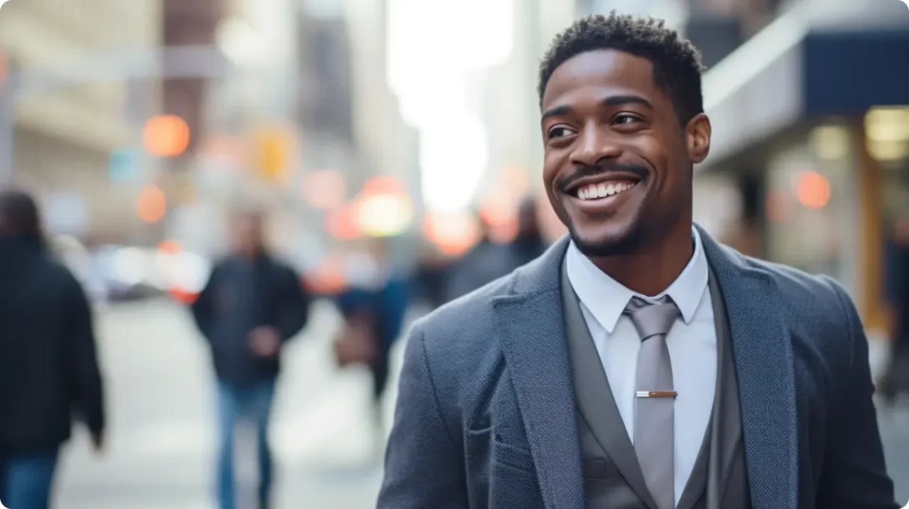 Man In Suit On The Street