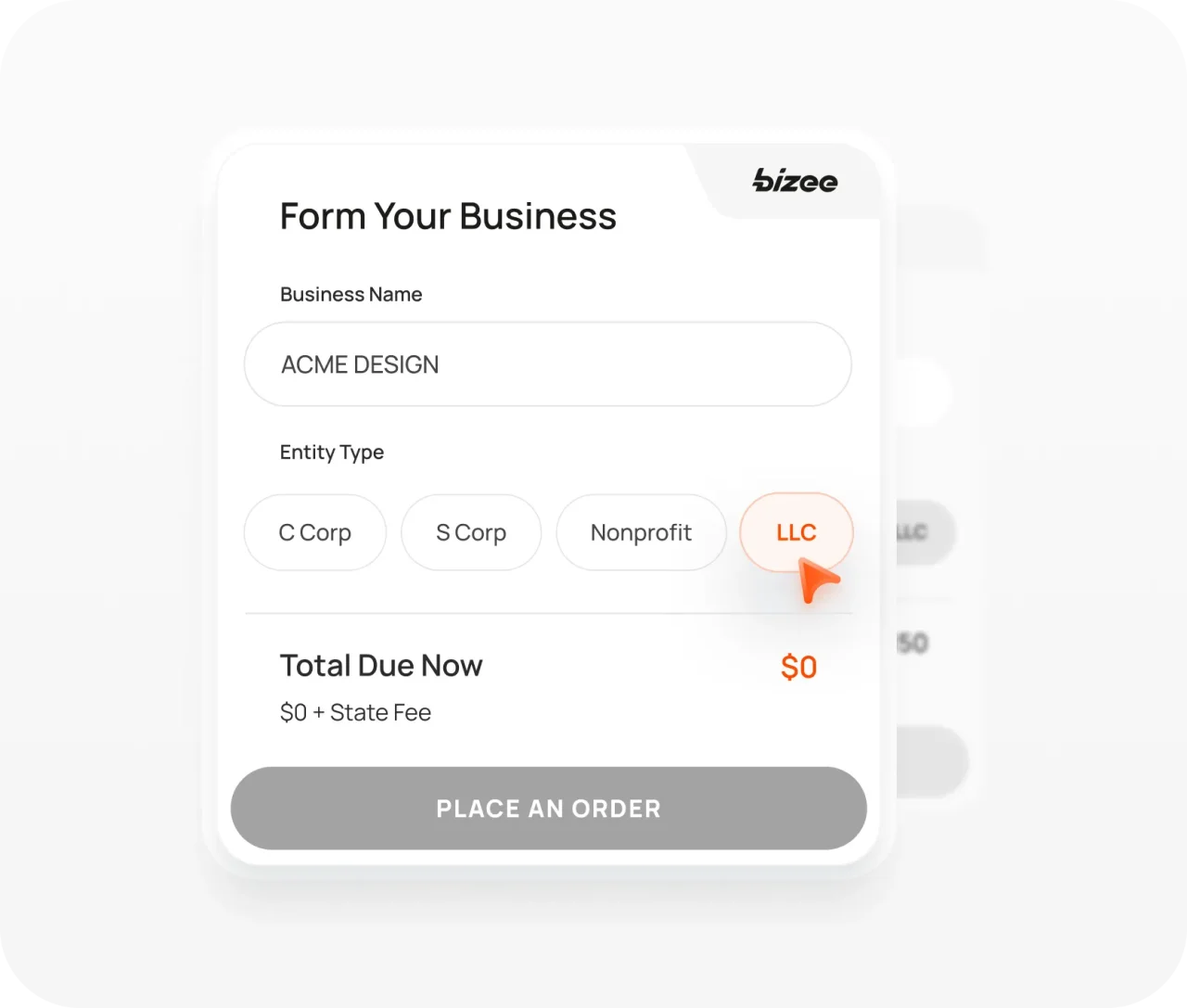 Form Your Business Hero Section