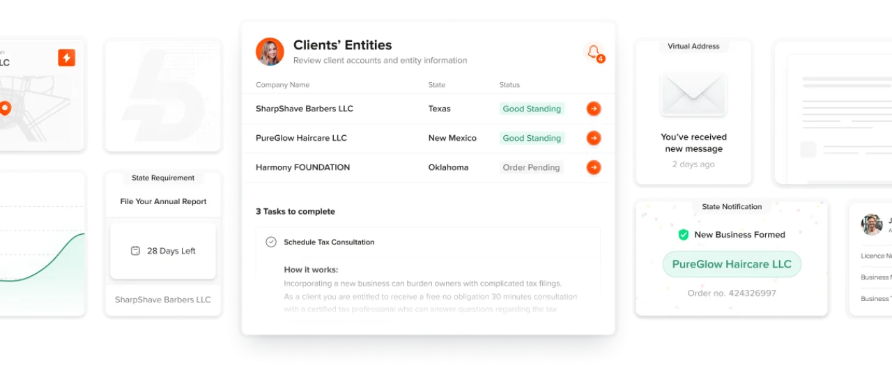Entrepreneur using tools to launch and protect their business