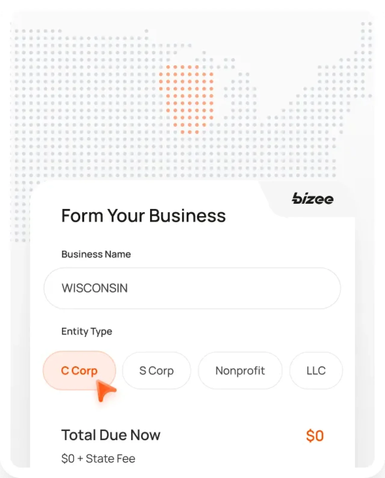 Wisconsin Corp Map Mobile