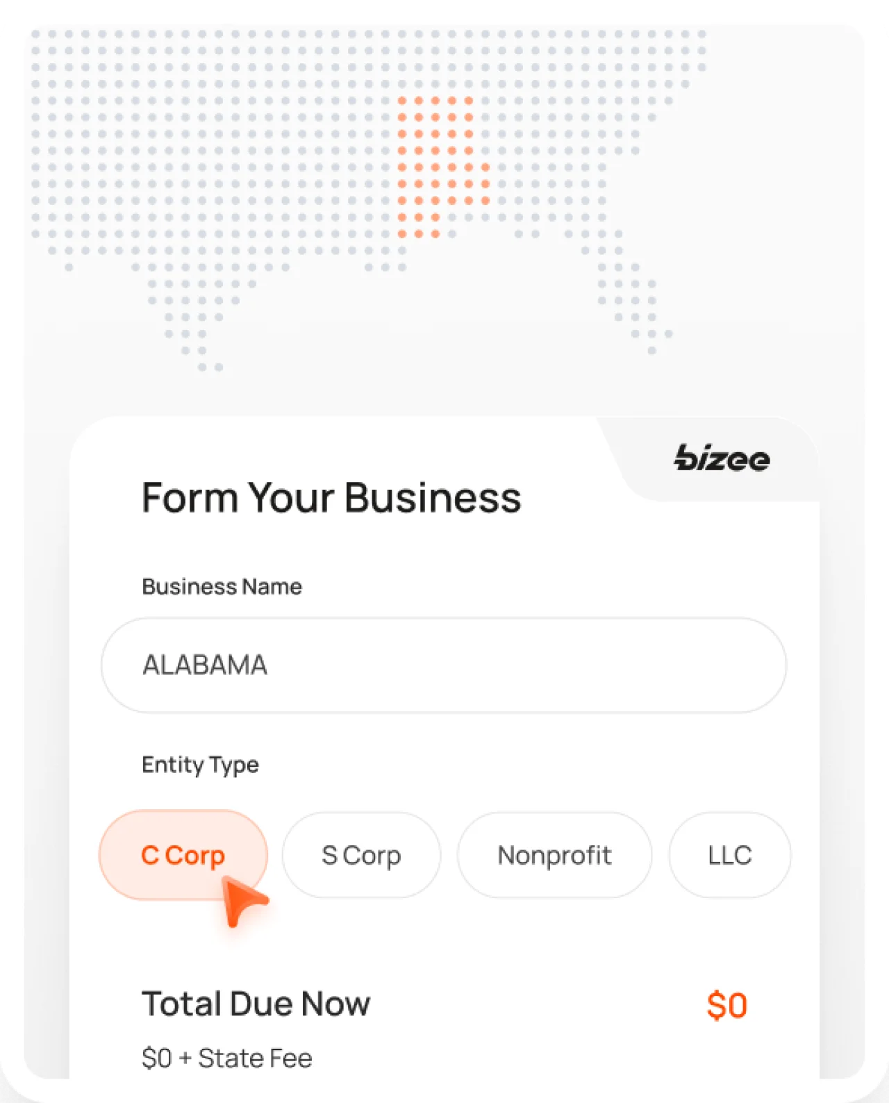 Alabama Corp Map Mobile