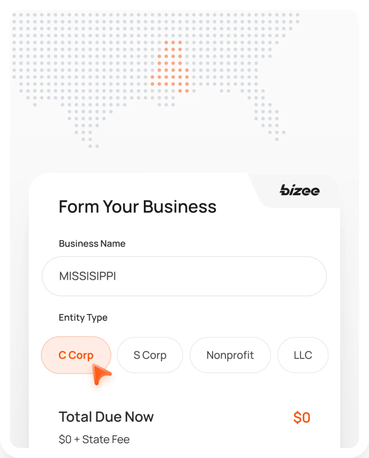 Missisippi Corp Map Mobile