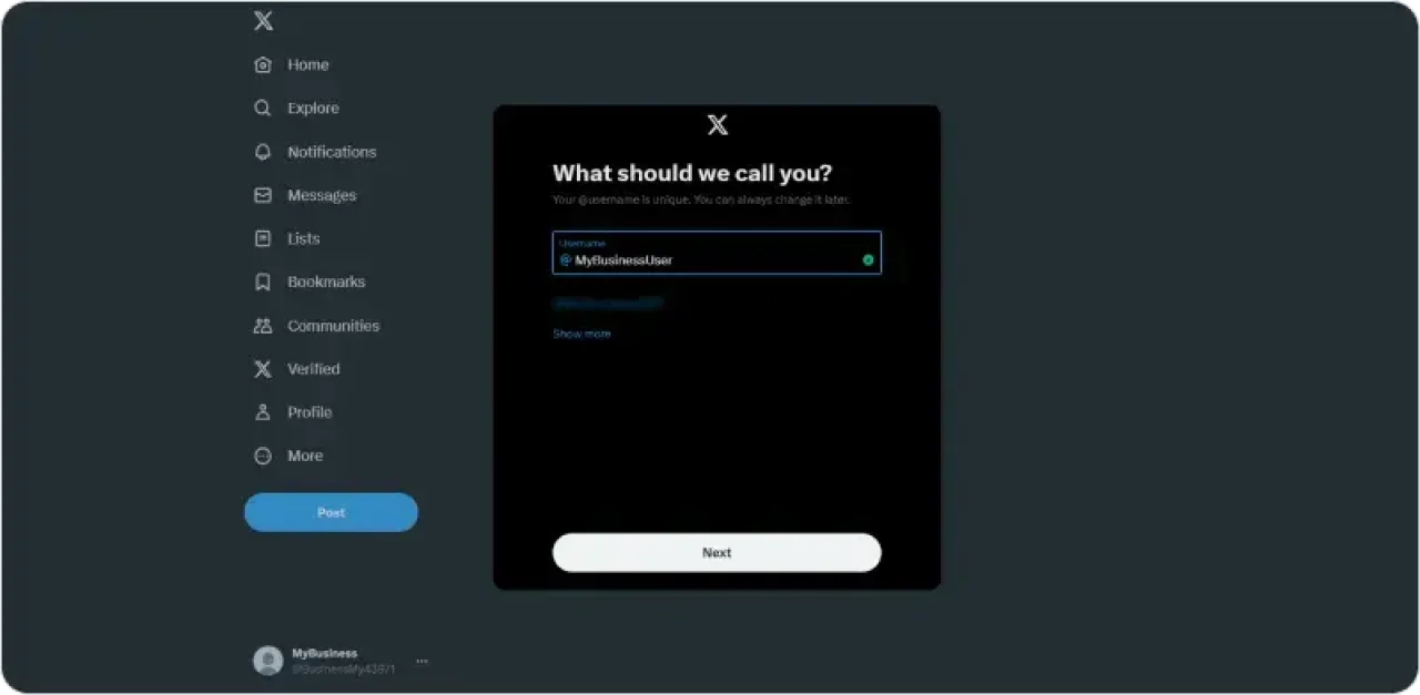 Setup X Twitter Account 11