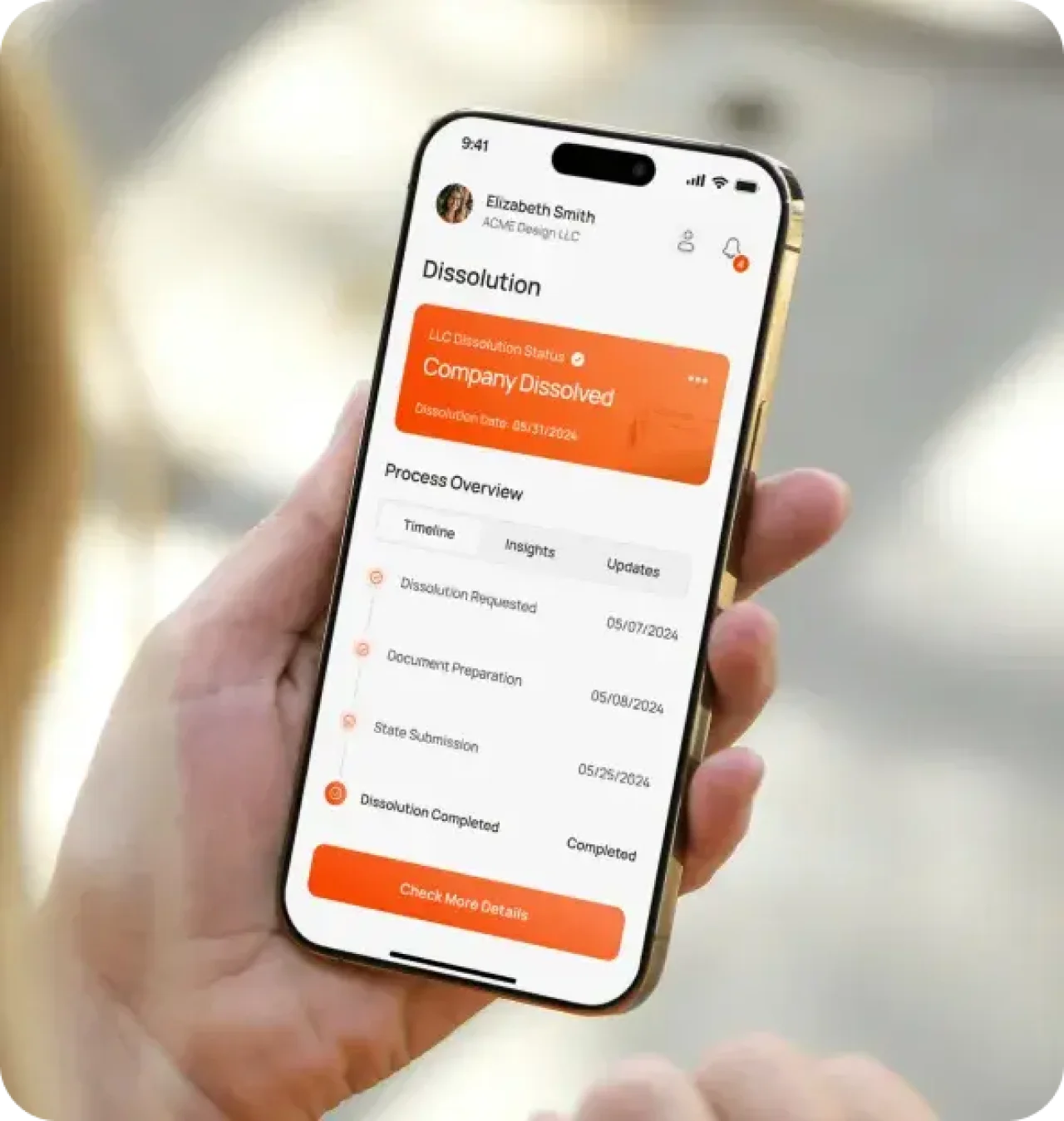 Phone With Dissolution Page Company Dissolved